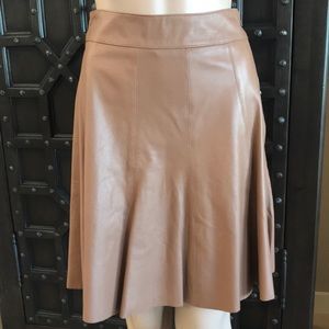 WHBM NWT Flirty Leather skater Skirt